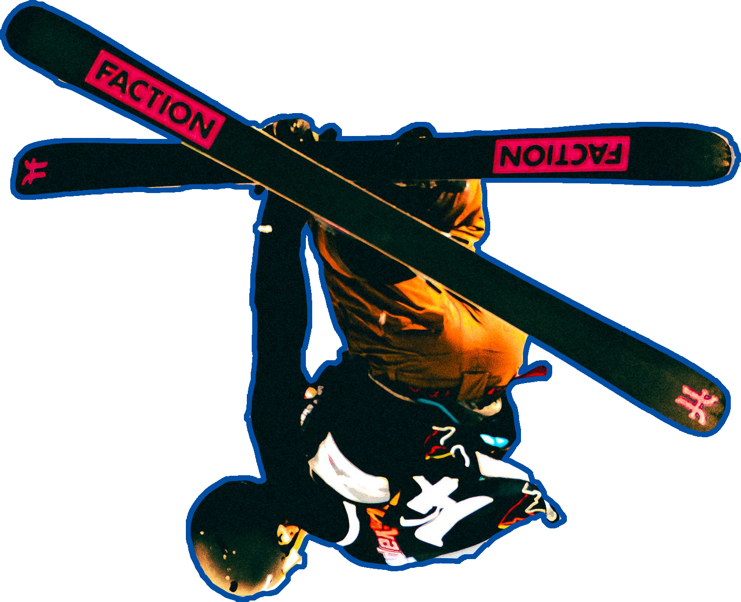 Skieur en plein saut